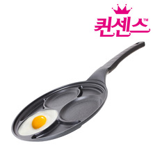 [퀸센스] 모아 3구스팀 나눔 계란후라이팬 원형 28cm